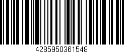 Código de barras (EAN, GTIN, SKU, ISBN): '4285950361548'