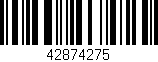 Código de barras (EAN, GTIN, SKU, ISBN): '42874275'