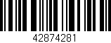 Código de barras (EAN, GTIN, SKU, ISBN): '42874281'
