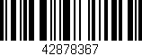Código de barras (EAN, GTIN, SKU, ISBN): '42878367'