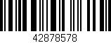 Código de barras (EAN, GTIN, SKU, ISBN): '42878578'