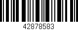 Código de barras (EAN, GTIN, SKU, ISBN): '42878583'