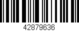 Código de barras (EAN, GTIN, SKU, ISBN): '42879636'