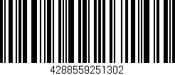 Código de barras (EAN, GTIN, SKU, ISBN): '4288559251302'