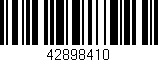 Código de barras (EAN, GTIN, SKU, ISBN): '42898410'