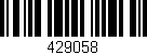 Código de barras (EAN, GTIN, SKU, ISBN): '429058'