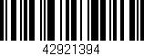 Código de barras (EAN, GTIN, SKU, ISBN): '42921394'