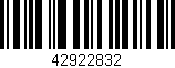Código de barras (EAN, GTIN, SKU, ISBN): '42922832'