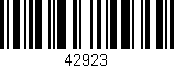 Código de barras (EAN, GTIN, SKU, ISBN): '42923'