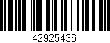 Código de barras (EAN, GTIN, SKU, ISBN): '42925436'