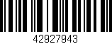 Código de barras (EAN, GTIN, SKU, ISBN): '42927943'