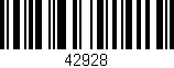 Código de barras (EAN, GTIN, SKU, ISBN): '42928'