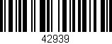 Código de barras (EAN, GTIN, SKU, ISBN): '42939'