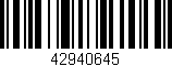 Código de barras (EAN, GTIN, SKU, ISBN): '42940645'
