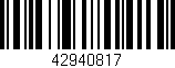 Código de barras (EAN, GTIN, SKU, ISBN): '42940817'