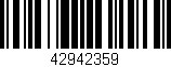 Código de barras (EAN, GTIN, SKU, ISBN): '42942359'