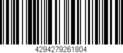 Código de barras (EAN, GTIN, SKU, ISBN): '4294279261804'