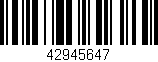 Código de barras (EAN, GTIN, SKU, ISBN): '42945647'