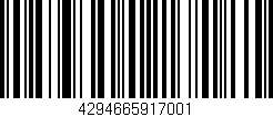 Código de barras (EAN, GTIN, SKU, ISBN): '4294665917001'