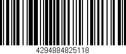Código de barras (EAN, GTIN, SKU, ISBN): '4294884825118'