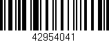 Código de barras (EAN, GTIN, SKU, ISBN): '42954041'