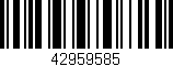 Código de barras (EAN, GTIN, SKU, ISBN): '42959585'