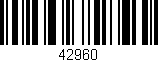 Código de barras (EAN, GTIN, SKU, ISBN): '42960'
