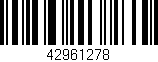 Código de barras (EAN, GTIN, SKU, ISBN): '42961278'