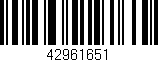 Código de barras (EAN, GTIN, SKU, ISBN): '42961651'