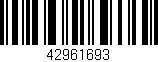 Código de barras (EAN, GTIN, SKU, ISBN): '42961693'