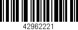 Código de barras (EAN, GTIN, SKU, ISBN): '42962221'
