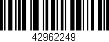Código de barras (EAN, GTIN, SKU, ISBN): '42962249'