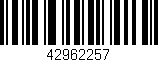 Código de barras (EAN, GTIN, SKU, ISBN): '42962257'