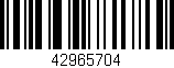 Código de barras (EAN, GTIN, SKU, ISBN): '42965704'