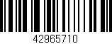 Código de barras (EAN, GTIN, SKU, ISBN): '42965710'