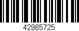Código de barras (EAN, GTIN, SKU, ISBN): '42965725'