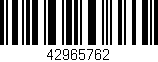 Código de barras (EAN, GTIN, SKU, ISBN): '42965762'