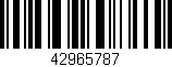 Código de barras (EAN, GTIN, SKU, ISBN): '42965787'