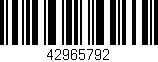 Código de barras (EAN, GTIN, SKU, ISBN): '42965792'