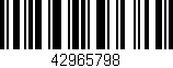 Código de barras (EAN, GTIN, SKU, ISBN): '42965798'