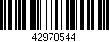 Código de barras (EAN, GTIN, SKU, ISBN): '42970544'