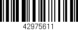 Código de barras (EAN, GTIN, SKU, ISBN): '42975611'