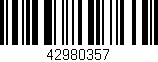 Código de barras (EAN, GTIN, SKU, ISBN): '42980357'