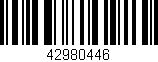 Código de barras (EAN, GTIN, SKU, ISBN): '42980446'