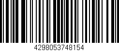 Código de barras (EAN, GTIN, SKU, ISBN): '4298053748154'