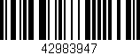 Código de barras (EAN, GTIN, SKU, ISBN): '42983947'