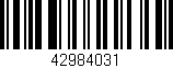 Código de barras (EAN, GTIN, SKU, ISBN): '42984031'