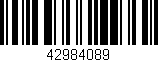 Código de barras (EAN, GTIN, SKU, ISBN): '42984089'