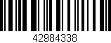 Código de barras (EAN, GTIN, SKU, ISBN): '42984338'