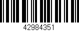 Código de barras (EAN, GTIN, SKU, ISBN): '42984351'